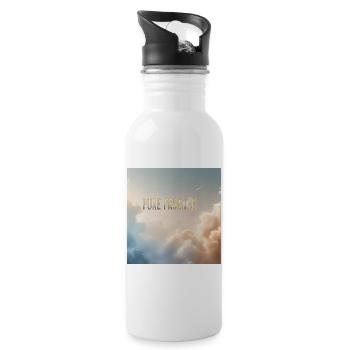 mindfulness and serenity - 20 oz Water Bottle - white - Right