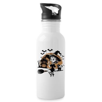 Witch Coffee - Halloween Witch - 20 oz Water Bottle - white - Right