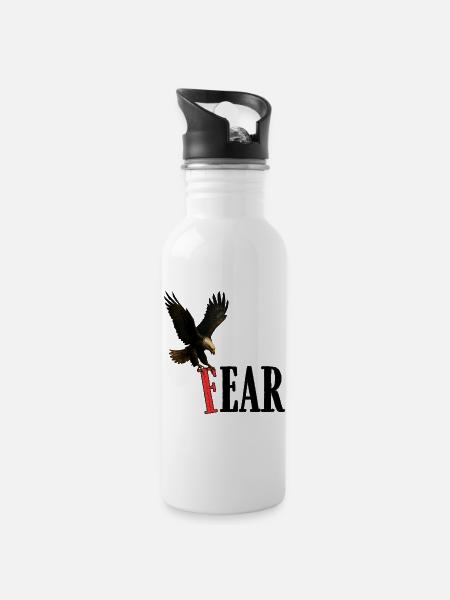 FEAR — The Eagle’s Strike (black) - 20 oz Water Bottle - white
