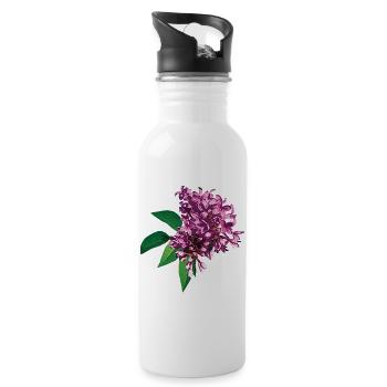 Pink Lilac Cluster - 20 oz Water Bottle - white - Right