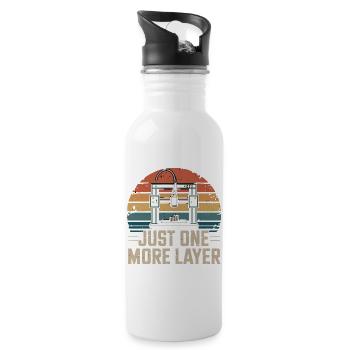  Just One More Layer Retro 3D Printer 3D Printing - 20 oz Water Bottle - white - Right