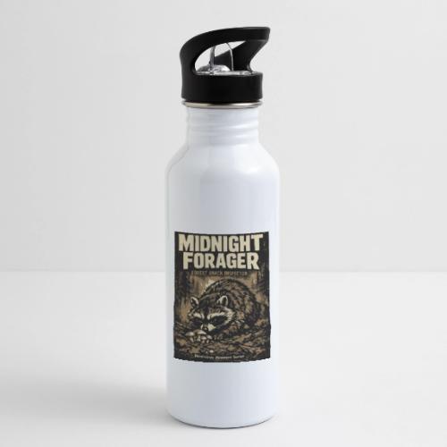 Midnight Forager Raccoon Mushroom Hunter - 20 oz Water Bottle