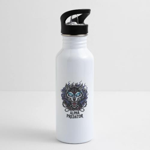 Alpha Predator Wolf Fierce Neon Eyes - 20 oz Water Bottle