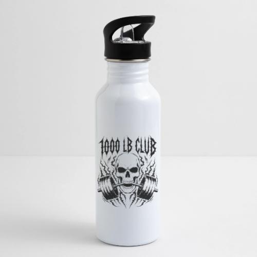 1000 LB Club Skull Barbell Powerlif - 20 oz Water Bottle
