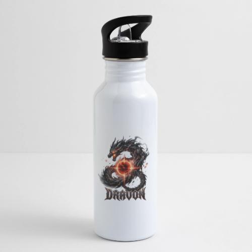 Dravon Fire Dragon Dark Fantasy Graphic T-Shirt - 20 oz Water Bottle