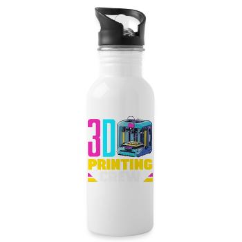 3D Printing Crew Maker Space Robotics Team - 20 oz Water Bottle - white - Right