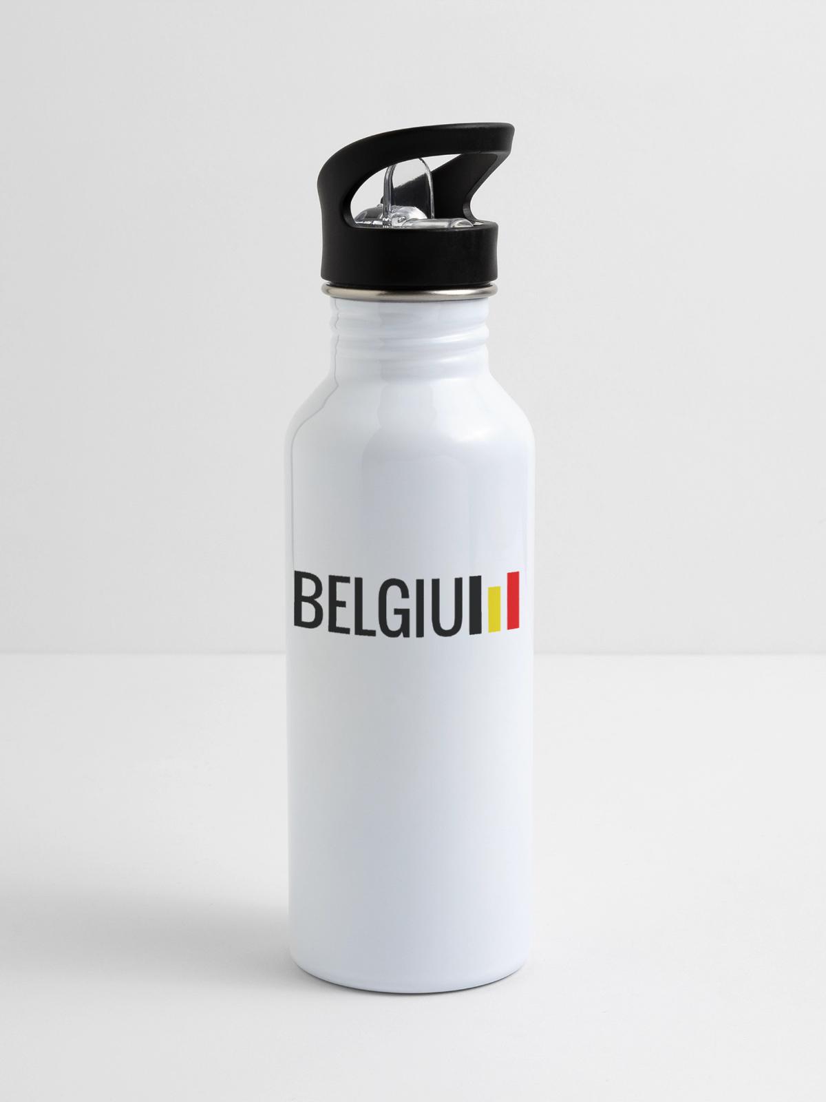Belgium - 20 oz Water Bottle - white - Right