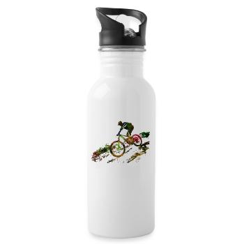 Mountain biking - 20 oz Water Bottle - white - Right