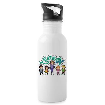Learning Is Fun with Diverse Kids - 20 oz Water Bottle - white - Right