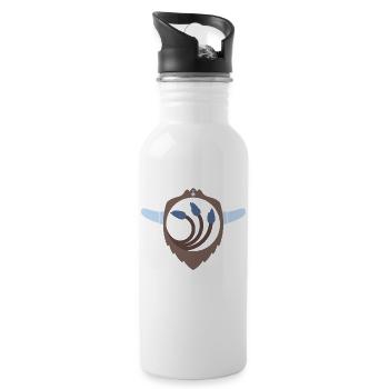 Classic Bull Emblem - 20 oz Water Bottle - white - Right