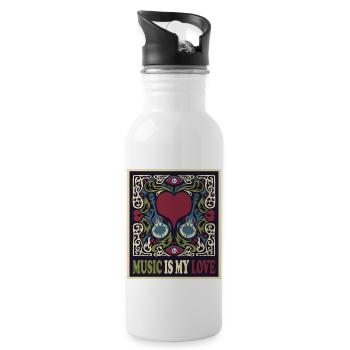 Music Concert Events - 20 oz Water Bottle - white - Right