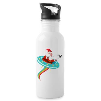 Santa Selfie Funny Christmas - 20 oz Water Bottle - white - Right