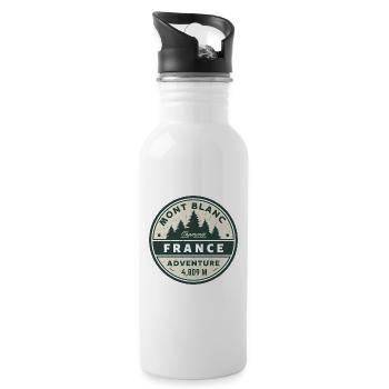 Mont blanc chamonix french alps trip - 20 oz Water Bottle - white - Right