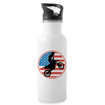 Motocross - 20 oz Water Bottle - white - Right