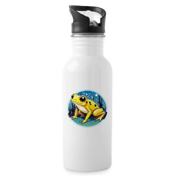 Golden Poison Frog Illustration - 20 oz Water Bottle - white - Right