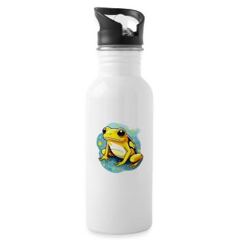 Golden Poison Frog Illustration - 20 oz Water Bottle - white - Right