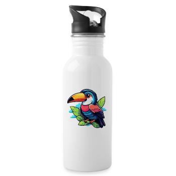 Toucan Illustration - 20 oz Water Bottle - white - Right