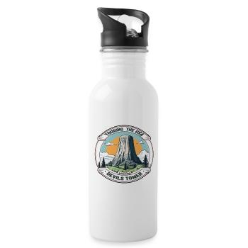 Touring The USA : Devils Tower - 20 oz Water Bottle - white - Right