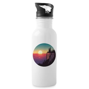 Sunset Cliff Serenity - 20 oz Water Bottle - white - Right