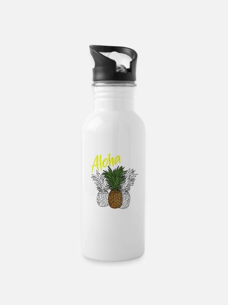 pineapple - 20 oz Water Bottle - white