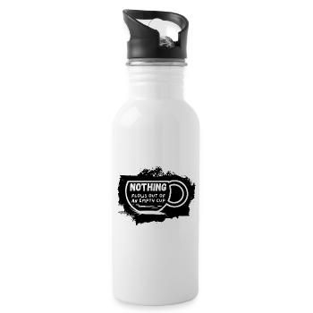 Nothing Flows From Empty Cup - 20 oz Water Bottle - white - Right