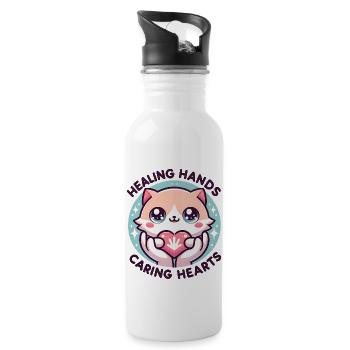 Healing Hands - 20 oz Water Bottle - white - Right