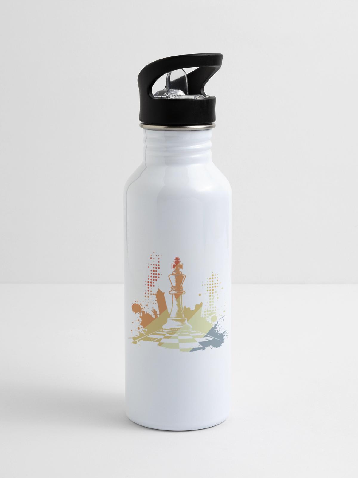Chess Pieces - 20 oz Water Bottle - white - Right