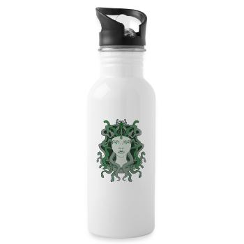 Medusa Gorgo Snake Gorgon Monster Greek Mythology - 20 oz Water Bottle - white - Right