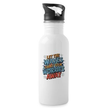Waves of Serenity - 20 oz Water Bottle - white - Right