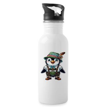 Bavarian Penguin - 20 oz Water Bottle - white - Right