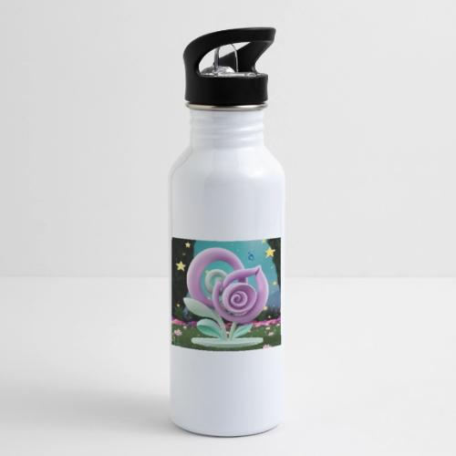 Lila Bloom | Double Floral Eco-Inspired Art - 20 oz Water Bottle