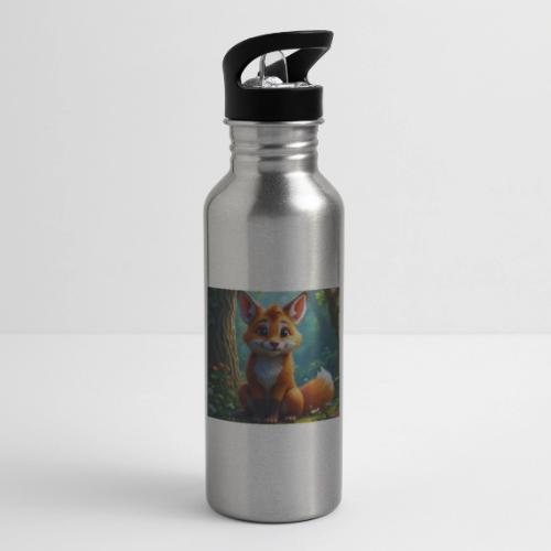 Magical fantasy fox in enchanted forest scene - 20 oz Water Bottle
