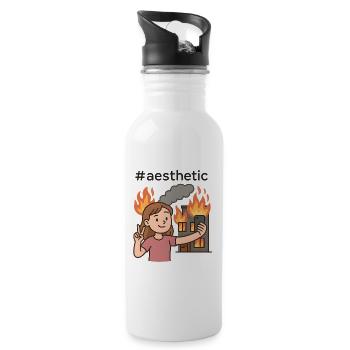 Aesthetic Inferno Selfie - 20 oz Water Bottle - white - Right