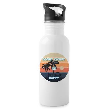 Sunset Beach Relaxation Design - 20 oz Water Bottle - white - Right