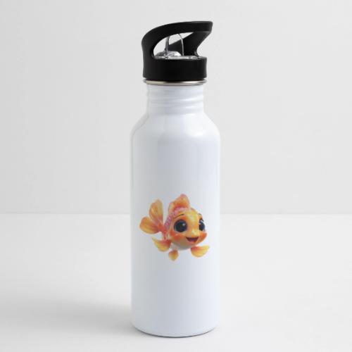 Cheerful 3D Orange Baby Fish - 20 oz Water Bottle