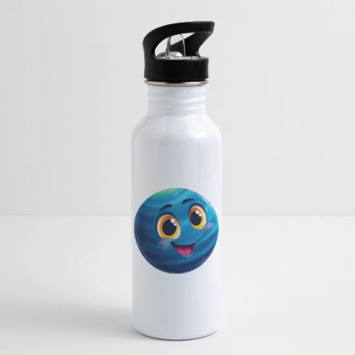 Smiling Blue Planet - 20 oz Water Bottle