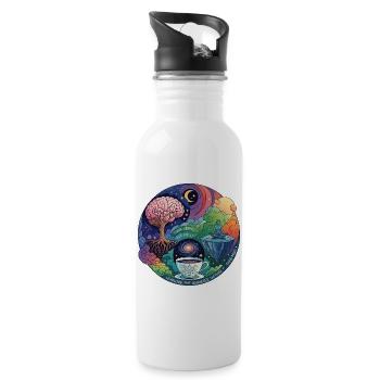 Explore the Universe Within: Philosophical Art - 20 oz Water Bottle - white - Right