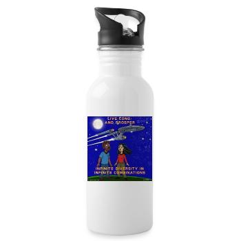 Live Long And Prosper Diversity - 20 oz Water Bottle - white - Right