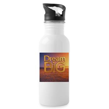 Dream Big Gold 3D Sunset - 20 oz Water Bottle - white - Right