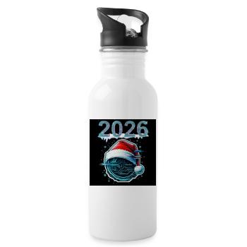 2026 Cyber Santa Circuit - 20 oz Water Bottle - white - Right