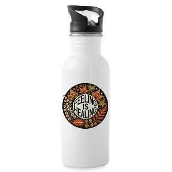 Autumn Healing Circle - 20 oz Water Bottle - white - Right