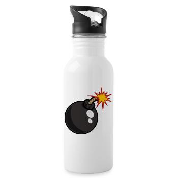 Black bomb - 20 oz Water Bottle - white - Right