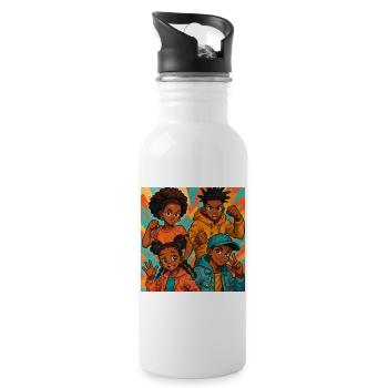 Diverse Kid Power Squad - 20 oz Water Bottle - white - Right