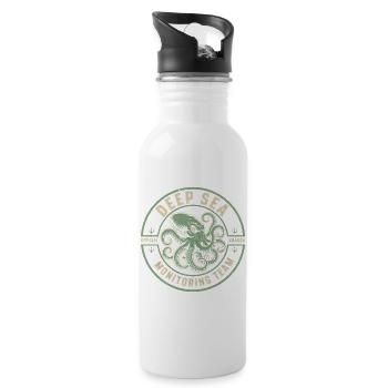 Kraken Deep Sea Monitoring Team Funny Myth Kraken - 20 oz Water Bottle - white - Right