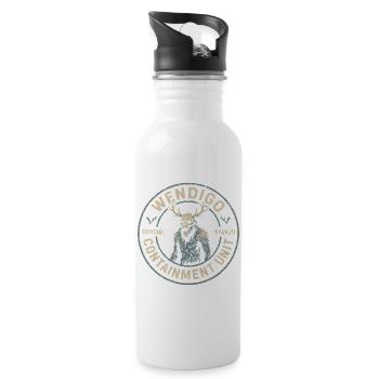Wendigo Containment Unit Funny Myth Wendigo - 20 oz Water Bottle - white - Right