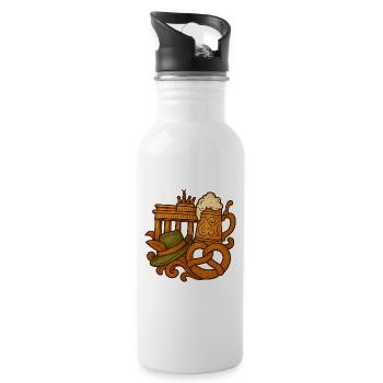 Germany Oktoberfest Brew and Pretzel Mash - 20 oz Water Bottle - white - Right