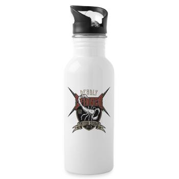 Deadly Sinner Tattoo Crest - 20 oz Water Bottle - white - Right