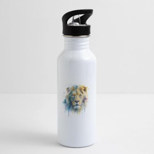 Splash-Art Lion Face - 20 oz Water Bottle
