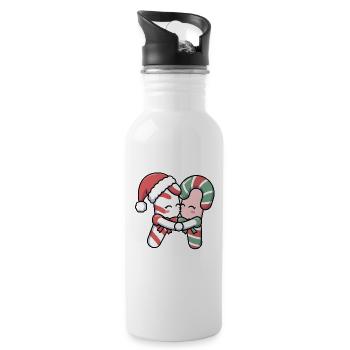 Candy Cane Christmas Hug Duo - 20 oz Water Bottle - white - Right