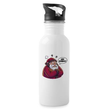 Grumpy Santa Bah Humbug - 20 oz Water Bottle - white - Right